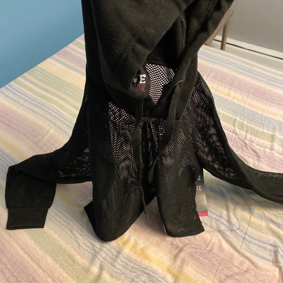 Black Mesh Sweatsuit Set - Picture 6 of 6